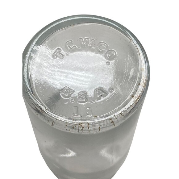 Vintage T.C.W. Co. Clear Glass Apothecary Bottle With Frosted Plastic Stopper - Picture 2 of 7